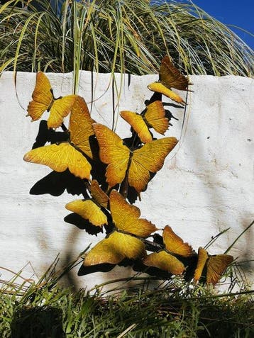sculptuur, Butterfly wall art - 50 cm - Brons, Antiek en Kunst