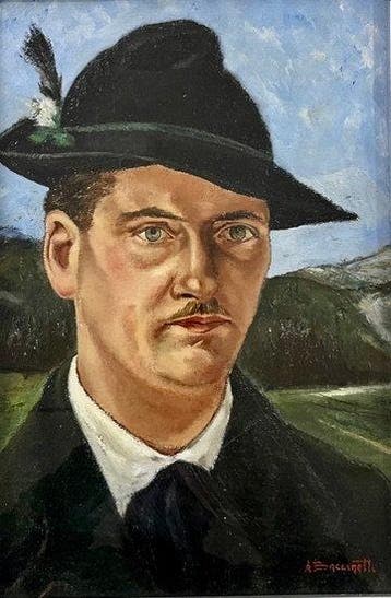 Aldo Augusto Baccinetti (1903-1990) - Autoritratto Giovanile