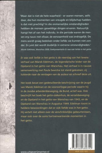 Er was ook liefde in het getto 9789460680342 Marek Edelman, Verzenden, Zo goed als nieuw, Marek Edelman