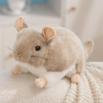 Kawaii Chinchilla Pluche Knuffel - 40cm Zachte Levensechte S, Verzenden, Nieuw