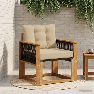 vidaXL Buiten Midden Sofa Massief Acaciahout Naturel, Verzenden, Nieuw