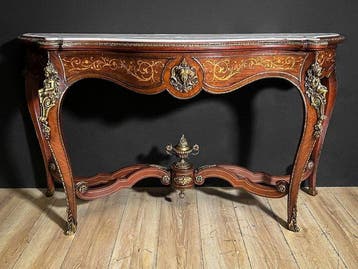 Wandtafel - Hout, Brons, Marmer