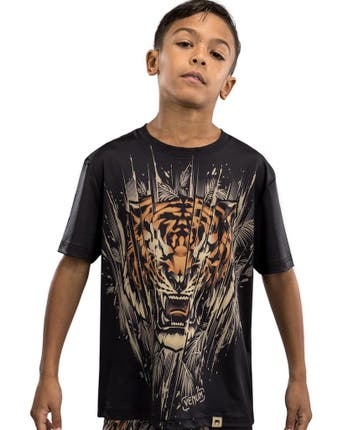 Venum Tiger Kids Dry Tech T-Shirt Zwart Neon Oranje, Kinderen en Baby's, Kinderkleding | Maat 158, Ophalen of Verzenden, Nieuw