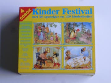 Kinder Festival met 26 Sprookjes en 128 Kinderliedjes (4 CD), Cd's en Dvd's, Ophalen of Verzenden, Zo goed als nieuw