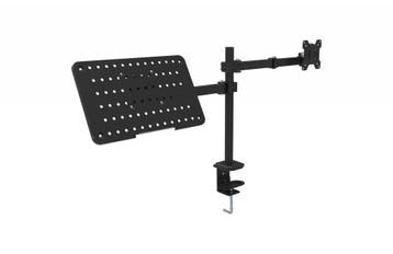 Alora Dubbele Monitorarm Met Laptopstandaard 13 Tot 27 Inch, Nieuw