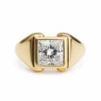 Ring - 14 karaat Geel goud - 2.51ct. tw. Diamant (Lab-grown), Nieuw