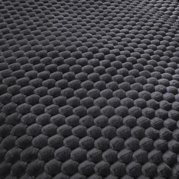 Teddy Hexagon dekbedovertrek - antraciet - 240 x 220 cm |, Verzenden, Nieuw, Grijs