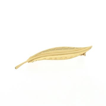 Gouden veer broche, Ophalen of Verzenden, Gebruikt, Goud, Goud