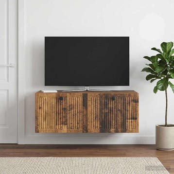 vidaXL Wandbeugel TV-kast Oud hout 78,5 x 41 x 30 cm Bewerkt, Minder dan 50 cm, Verzenden, Nieuw, Minder dan 100 cm
