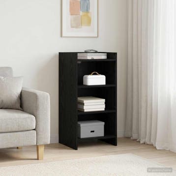 vidaXL Dressoir Zwart eiken 40 x 36 x 80 cm Bewerkt hout, Verzenden, Nieuw, Overige houtsoorten, Minder dan 50 cm