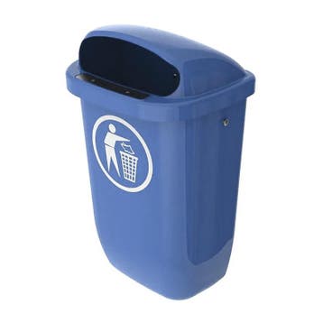 Kunststof buitenafvalbak DIN PK 50 liter blauw, 40 liter of meer, Ophalen of Verzenden, Nieuw, Kunststof
