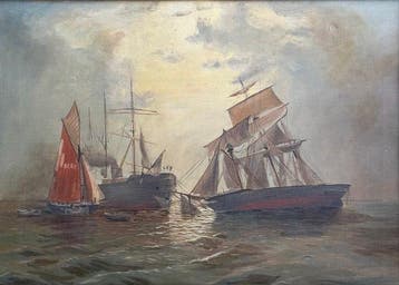 English School (XIX) - Vessel At Sea