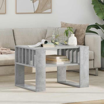 vidaXL Salontafel Beton Grijs 66 x 49,5 x 45 cm Bewerkt hout, Huis en Inrichting, Tafels | Salontafels, Verzenden, Nieuw, Overige houtsoorten