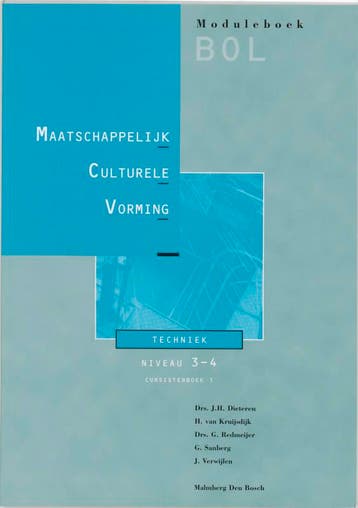 Maatschappelijk culturele vorming Sector techn 9789020814767, Zo goed als nieuw