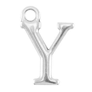 DQ bedel Letter Y - Antiek Zilver 15,5 x 9,5 mm oogje: va..., Ophalen of Verzenden, Nieuw, Bedel