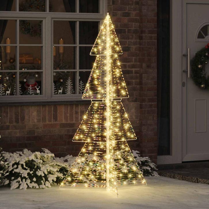 vidaXL Kerstboom met 240 LED Warmwit 180 cm PET, Diversen, Kerst, Nieuw, Verzenden