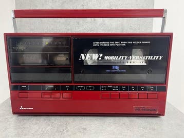 Mitsubishi HS-700Q - Red Portable VHS Video Cassette
