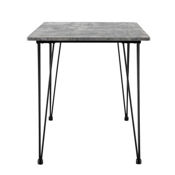 Eettafel Bordeaux 120x70x75 cm MDF en staal betonlook, Huis en Inrichting, Tafels | Eettafels, Verzenden, Nieuw