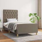 vidaXL Bedframe zonder matras 80x200 cm stof taupe, Huis en Inrichting, Eenpersoons, Verzenden, Nieuw, 80 cm