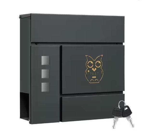 Wandbrievenbus met Kijkvensters &amp; Krantenhouder – Afslui, Tuin en Terras, Brievenbussen, Nieuw, Verzenden