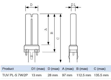 Philips TUV PL-S 7W/2P UV-C Desinfectielamp | G23 | Lengt..., Ophalen of Verzenden, Nieuw
