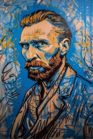 Dine Chanima (XX-XXI) - Van Gogh in Urban Graffiti Style