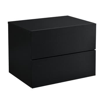 Nachtkastje zwevend Ampfing 40x29x30 cm zwart [en.casa], Verzenden, Nieuw