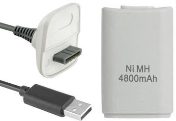 Play & Charge Kit voor Xbox 360 - Wit (Nieuw), Verzenden, Nieuw