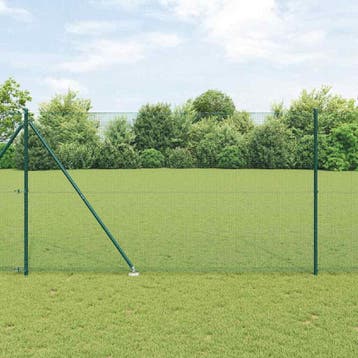 vidaXL gelast draadhek met grondpennen 25 x 1,6 m, Verzenden, Nieuw, IJzer
