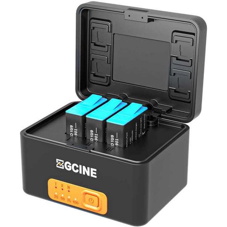 ZGCINE GoPro Oplaadcase w/ 3X 901 Battery (PS-G10-K3), Audio, Tv en Foto, Fotografie | Accu's en Batterijen, Nieuw, Ophalen of Verzenden