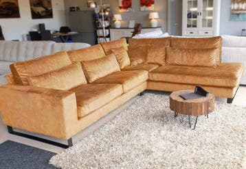 Hoekbank Naarden - hoekbanken - Beige, Nieuw, Stof