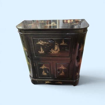 Kast - Hout - China - Zwarte Lak bar kast