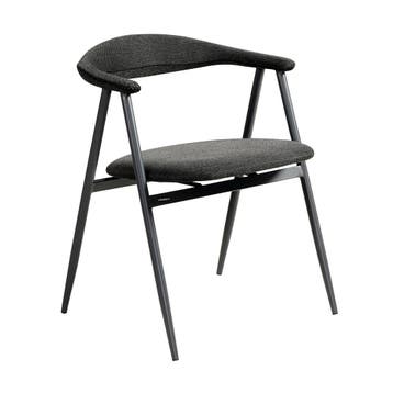 *WOONWINKEL* Stoffen Eetstoel Voor Buiten Zwart Antraciet, Verzenden, Nieuw