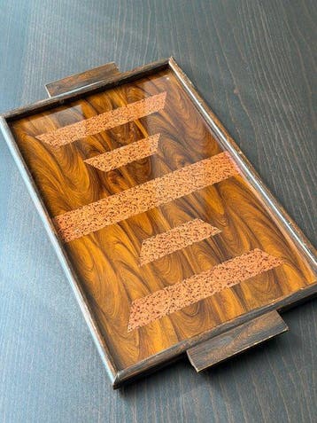 Elegant Art Deco Glass Serving Tray – circa 1930 - Dienblad
