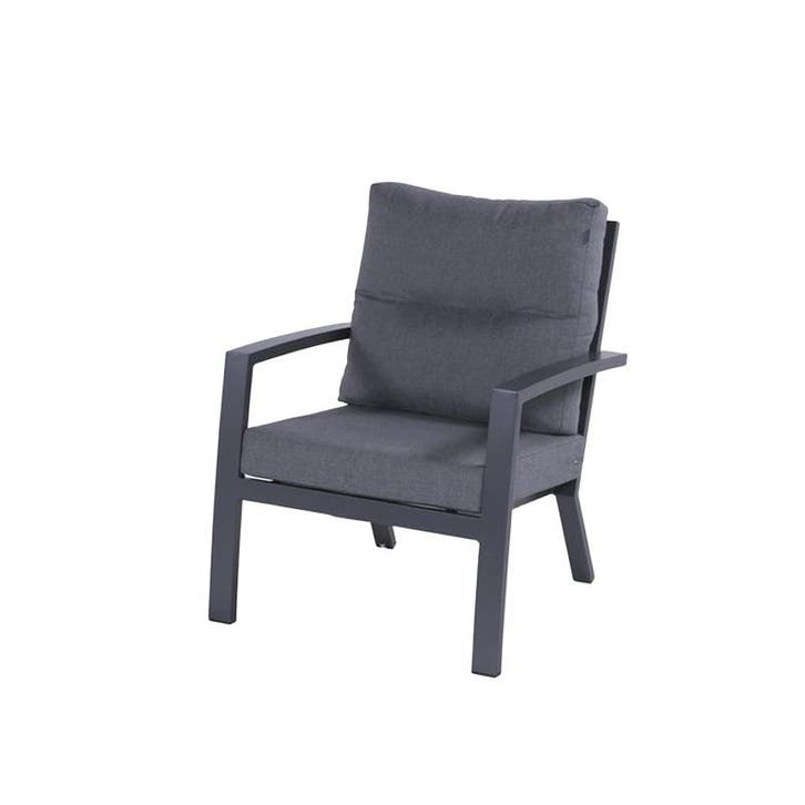 Hartman Canberra Stoel Donker Grijs- Lounge Stoel -, Tuin en Terras, Tuinstoelen