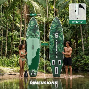 SOLAVERO Opblaasbaar Stand Up Paddle Board met SUP-accessoir, Watersport en Boten, Verzenden, Zo goed als nieuw
