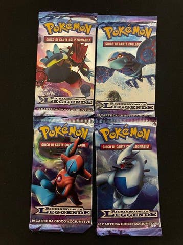 Pokémon - 4 Booster pack - Richiamo delle Leggende - Heart, Nieuw