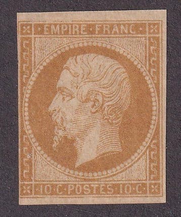 Frankrijk - 10c bistre volle originele gum - B/TB - Yvert, Gestempeld