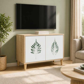 vidaXL Tv-meubel HANAU 69 x 33 x 50 cm Sonoma Bewerkt hout, Minder dan 50 cm, Verzenden, Nieuw, Minder dan 100 cm