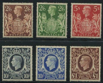 Groot-Brittannië 1939/1948 - High values set complete -, Gestempeld