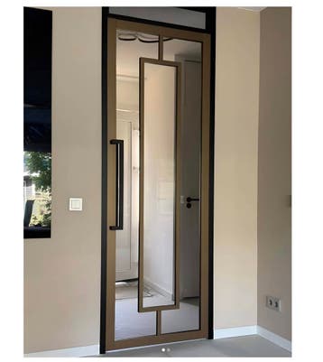 Brons binnendeuren met glas staal look Svedex stomp en opdek, 80 tot 100 cm, Binnendeur, Nieuw, Schuifdeur