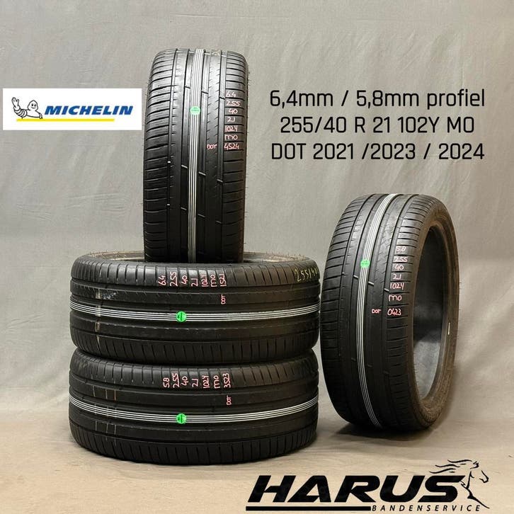 255/40/21 102Y MO Michelin zomerbanden 6,4/5,8mm profiel 4X, Auto-onderdelen, Banden en Velgen, 21 inch, Erkend duurzaam, Zomerbanden