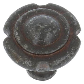 Knop 32 mm bloem ijzer geroest, Doe-het-zelf en Verbouw, Verzenden, Nieuw