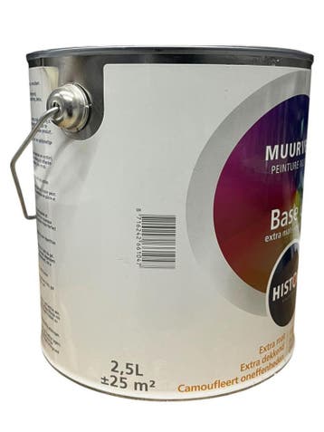 Histor muurverf mengbasis Extra mat SET 3x2,5L – moet afget, 5 tot 10 liter, Verzenden, Nieuw, Verf