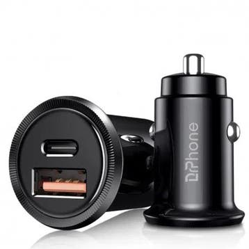 DrPhone Invisible Pro Autolader - 30W - USB-C met PD (power, Verzenden, Nieuw