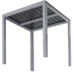 Vierkante Tuintafel Aluminium  WPC – 75x75 cm Weerbestendig, Verzenden, Nieuw