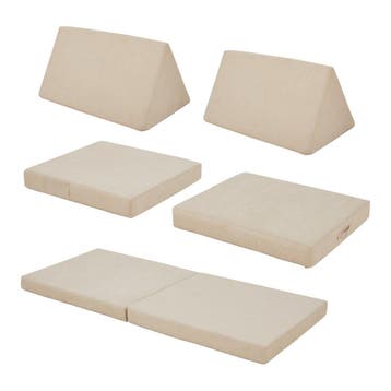Speelbank Norhulta 5-delig kinderbank 150x66x45,5 cm beige [, Verzenden, Nieuw