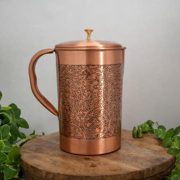Puur koperen kan bloempatroon met deksel 2 liter 800 Gram, Ophalen of Verzenden, Nieuw