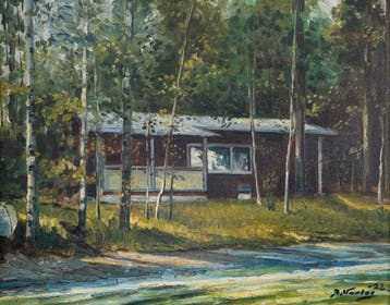 Risto Vuolas - Risto Vuolas. Summer cottage on the shore., Antiek en Kunst, Kunst | Schilderijen | Klassiek