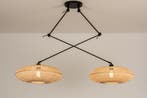 Rietveld Hanglampen - Bruin, Naturel - Metaal, Rotan, Verzenden, Nieuw